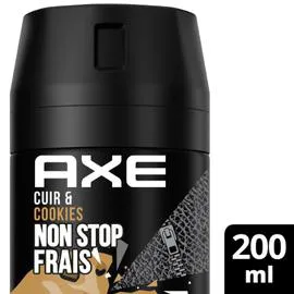 AXE Déodorant homme Collision Cuir & Cookies Non-Stop Frais 200ml