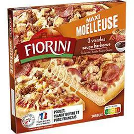 FIORINI Pizza Maxi Moelleuse 3 viandes sauce barbecue 590g
