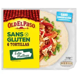 OLD EL PASO Galettes Tortillas sans gluten 216g