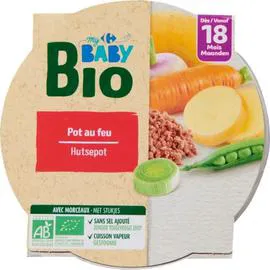 CARREFOUR BABY BIO Plat bébé bio pot au feu dès 18 mois 260g