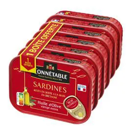 CONNÉTABLE Sardines à l'huile d'olive vierge extra 135g
