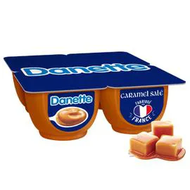 DANONE, DANETTE Crème dessert caramel beurre salé 4x125g