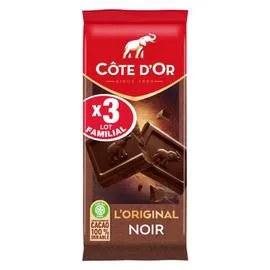 CÔTE D'OR Chocolat noir L'Original 3x100g