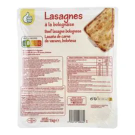 AUCHAN, POUCE Lasagnes à la bolognaise 1kg