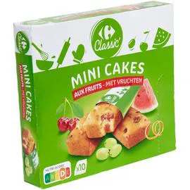 CARREFOUR CLASSIC' Gâteaux mini cakes fruits 10x30g