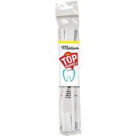 TOP BUDGET Brosse à dents medium x2