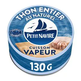 PETIT NAVIRE Thon entier vapeur 130g