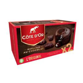 CÔTE D'OR Dessert moelleux coeur coulant au chocolat 180g
