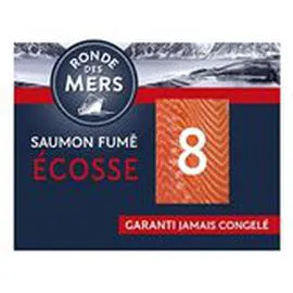 MARQUE REPÈRE, RONDE DES MERS Saumon fumé Ecosse 8 tranches 300g