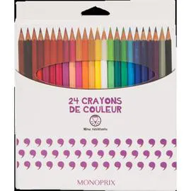 MONOPRIX MAISON 24 Crayons De Couleur 18Cm l'unité
