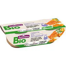 POMMETTE BIO Carotte riz et potimarron BIO, dès 6 mois 2x200g