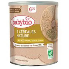BABYBIO Céréales - Dès 6 mois Bio 3 Céréales nature 220g