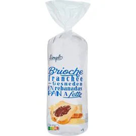 CARREFOUR SIMPL Brioche tranchée 16x31,25g