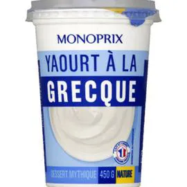 MONOPRIX Yaourt à la grecque nature 450g