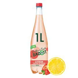 BADOIT Eau gazeuse Bulles de fruits aromatisée citron fraise 1l