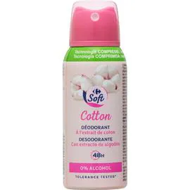 CARREFOUR SOFT Déodorant Spray 48 h coton 100ml
