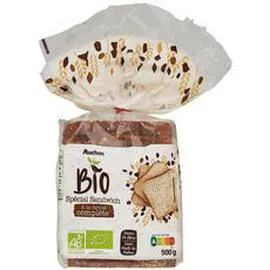 AUCHAN BIO Pain de mie complet bio sans huile de palme 500g