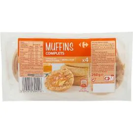 CARREFOUR Muffins complets 250g