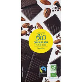 MONOPRIX BIO Chocolat noir dégustation 74% cacao, bio 100g