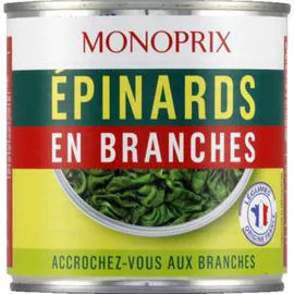 MONOPRIX Epinards en branches 265g