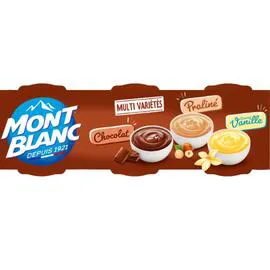 MONT BLANC Crèmes dessert multivariétés 750g