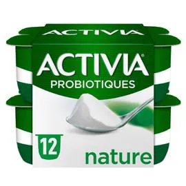 DANONE, ACTIVIA Yaourt nature bifidus 12x125g