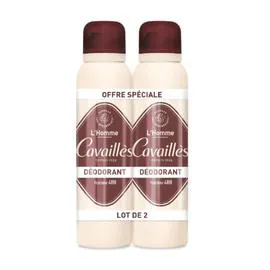 ROGÉ CAVAILLÈS Déodorant Homme Dermato Peaux Sensibles 48H 2x150ml
