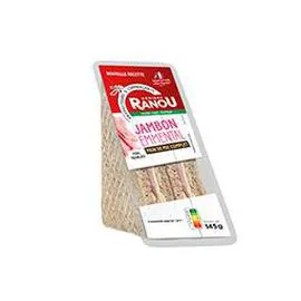 MONIQUE RANOU Sandwich jambon emmental pain de mie complet 145g