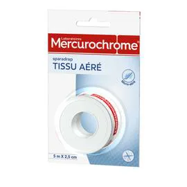 MERCUROCHROME Mercurochrome Sparadrap Tissu Aéré l'unité