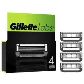 GILLETTE Lames de Rasoir Avec barre Exfoliante Labs x4