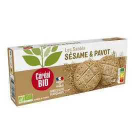 CÉRÉAL BIO Biscuits sablés sésame/pavot bio 132g