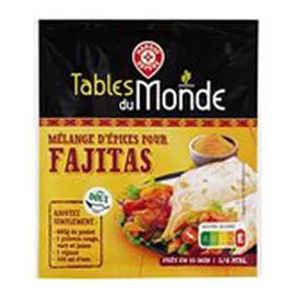 MARQUE REPÈRE, TABLES DU MONDE Assaisonnement pour Fajitas Mélange d'épices 30g