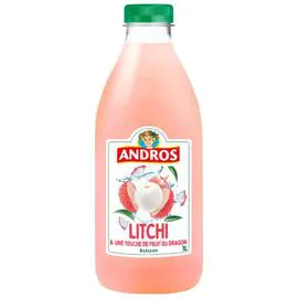 ANDROS Boisson aux litchi et une touche de fruit du dragon 1l