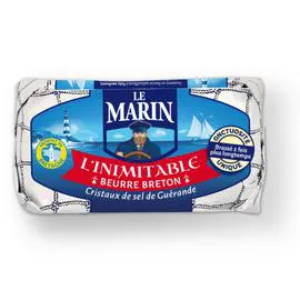 LE MARIN Beurre Moulé Aux Cristaux de Sel de Guérande 250g