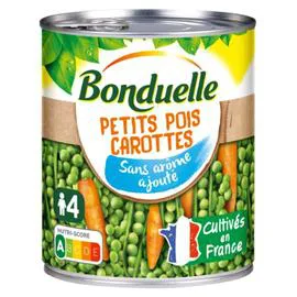 BONDUELLE Petits pois carottes sans arôme ajouté 530g