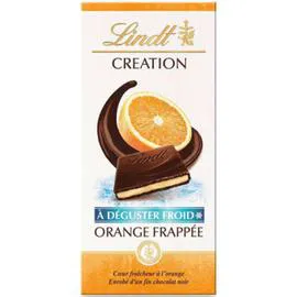 LINDT Creation Chocolat Noir A déguster froid Orange Frappée 150g