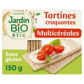 LÉA NATURE, JARDIN BIO ÉTIC Tartines craquantes multicéréales sans gluten Bio 150g