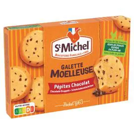 ST MICHEL Gâteaux galettes moelleuses pépites de chocolat 180g