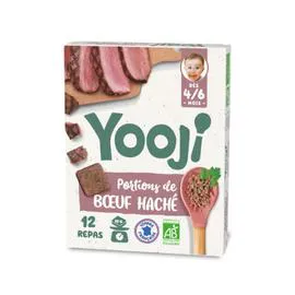 YOOJI Plat bébé bio dès 6 mois, galets boeuf 12x10g