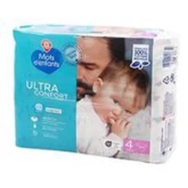 MARQUE REPÈRE, MOTS D'ENFANTS Couches bébé Ultra confort T4 7/18kg - x44 x44