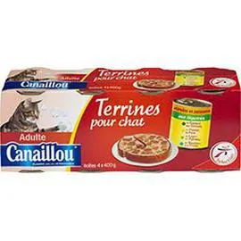 CANAILLOU Assortiment de terrines pour chats 4x400g