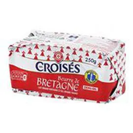 MARQUE REPÈRE, LES CROISÉS Beurre de Bretagne Demi-sel - 80% MG 250g