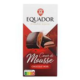 MARQUE REPÈRE, EQUADOR Chocolat noir Fourré mousse 160g