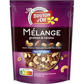 BOUTON D'OR Mélange graines & raisins sans sel ajouté 150g