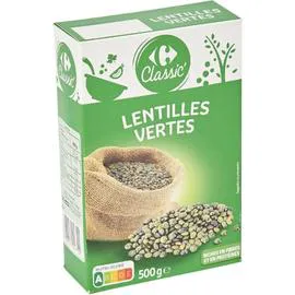 CARREFOUR CLASSIC' Lentilles vertes 500g
