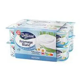 MARQUE REPÈRE, DÉLISSE Fromage blanc 3% MG 12x100g
