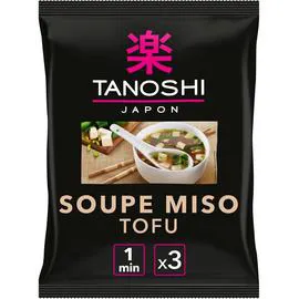 TANOSHI Soupe miso instantanée au tofu en sachet 60,9g
