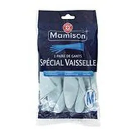 MARQUE REPÈRE, MAMISON Gants spécial vaisselle Taille M la paire