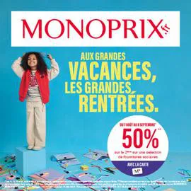 MONOPRIX Catalogue – La rentrée des classes l'unité
