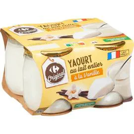 CARREFOUR ORIGINAL Yaourt à la vanille 4x125g